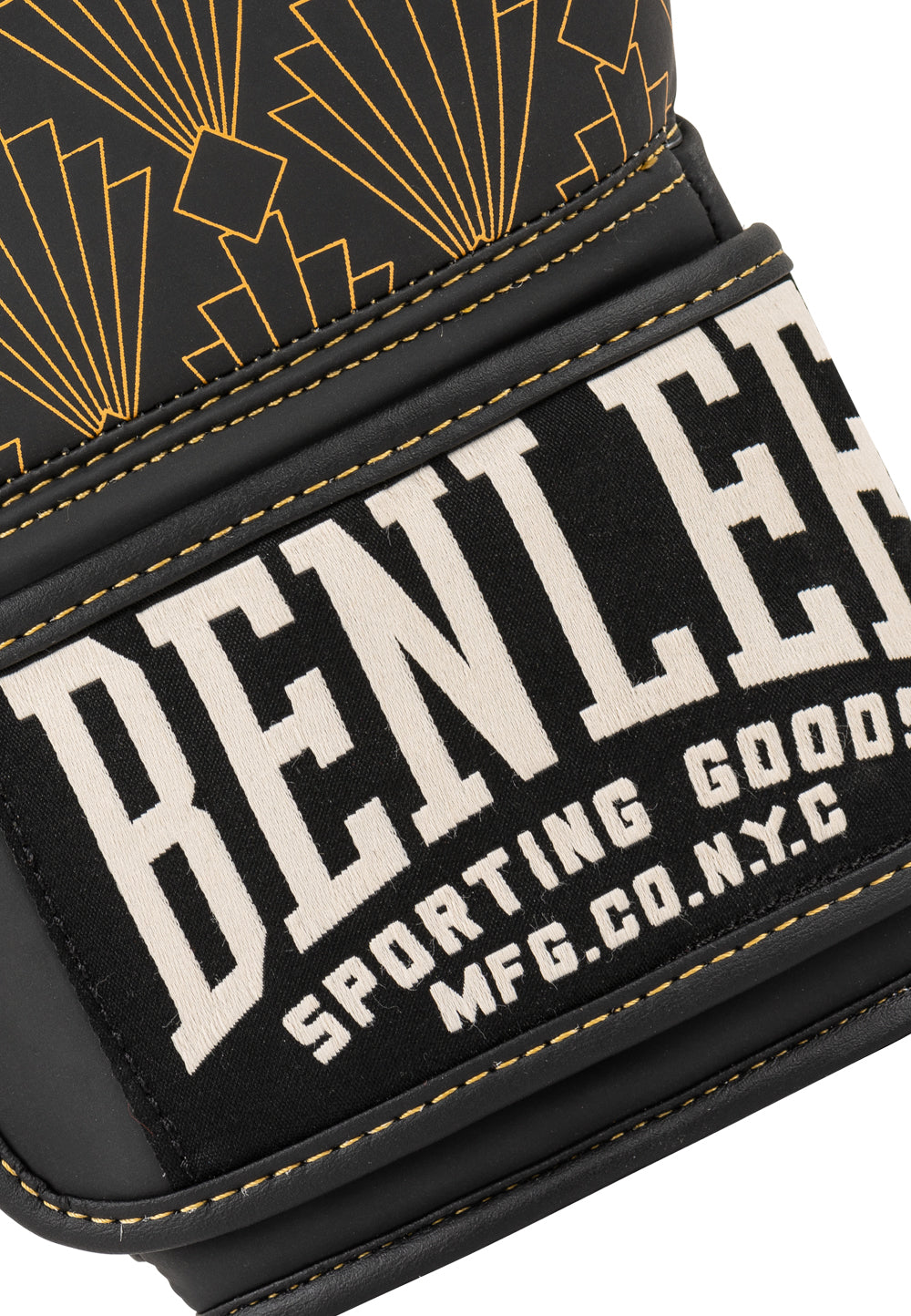 BENLEE 190048 Boxhandschuhe aus Kunstleder - Schwarz/Gold
