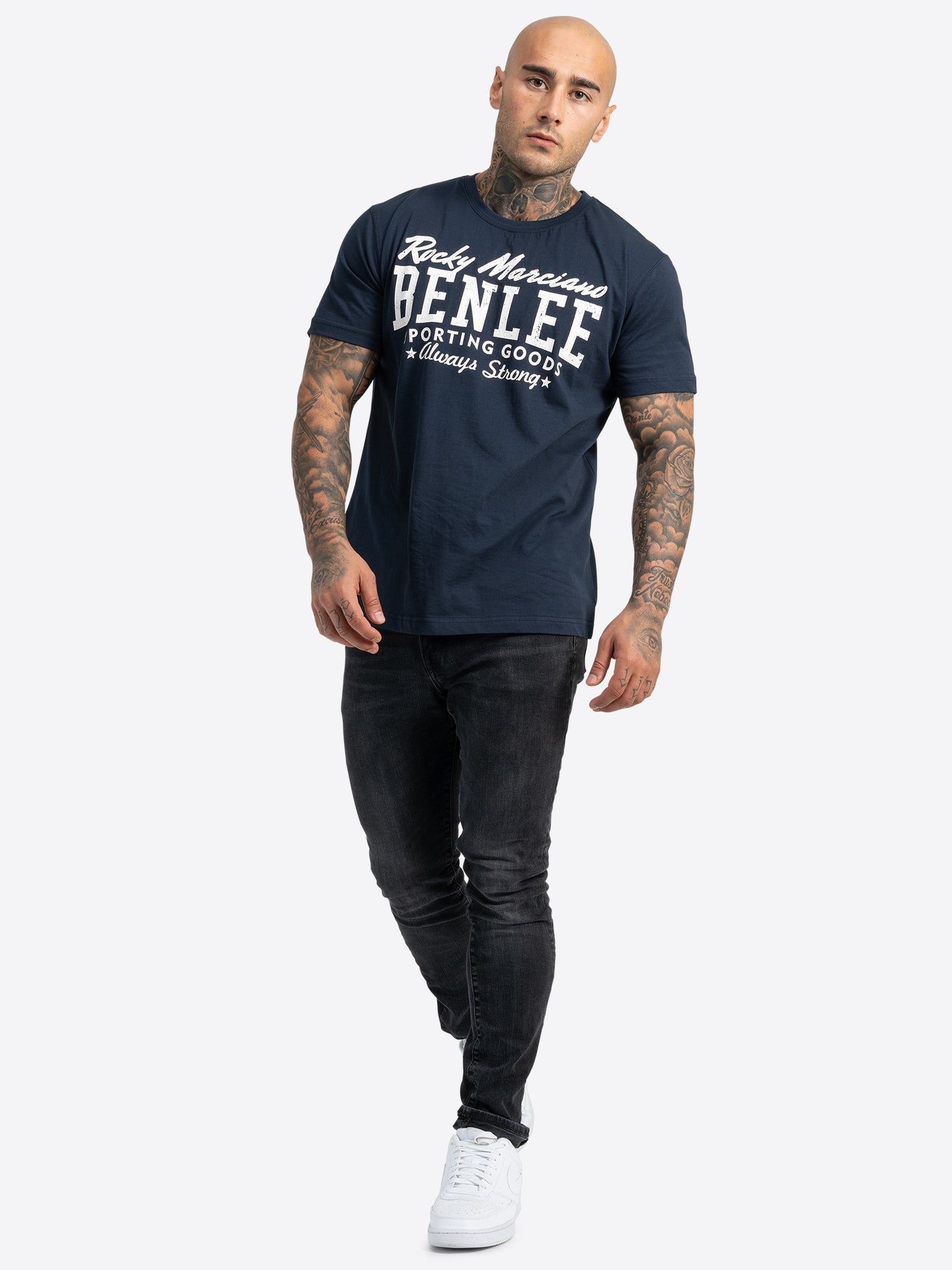 BENLEE 190104 Retro Logo T-Shirt - Dunkel Navy