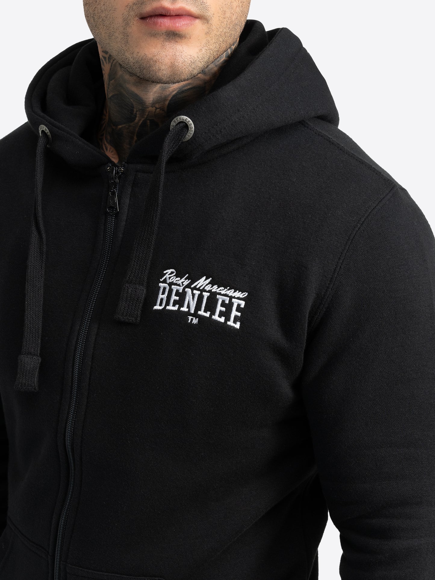 BENLEE 190732 Chest Logo Kapuzensweatjacke - Schwarz