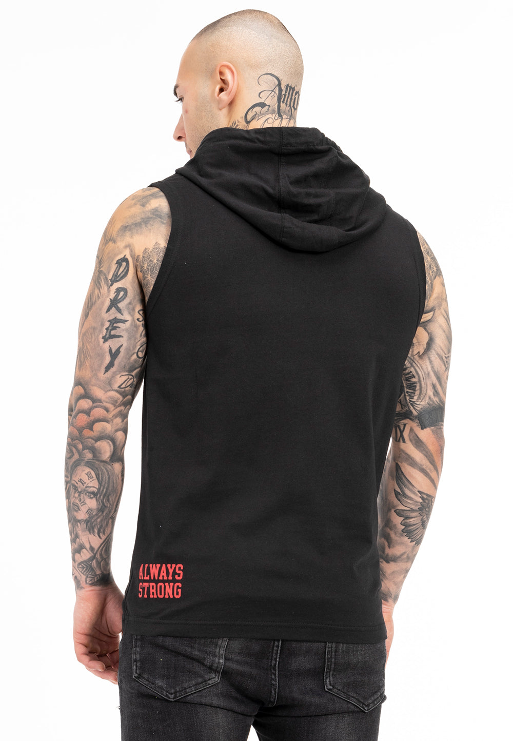 BENLEE 190775 Darry Aermelloses Kapuzenshirt - Schwarz