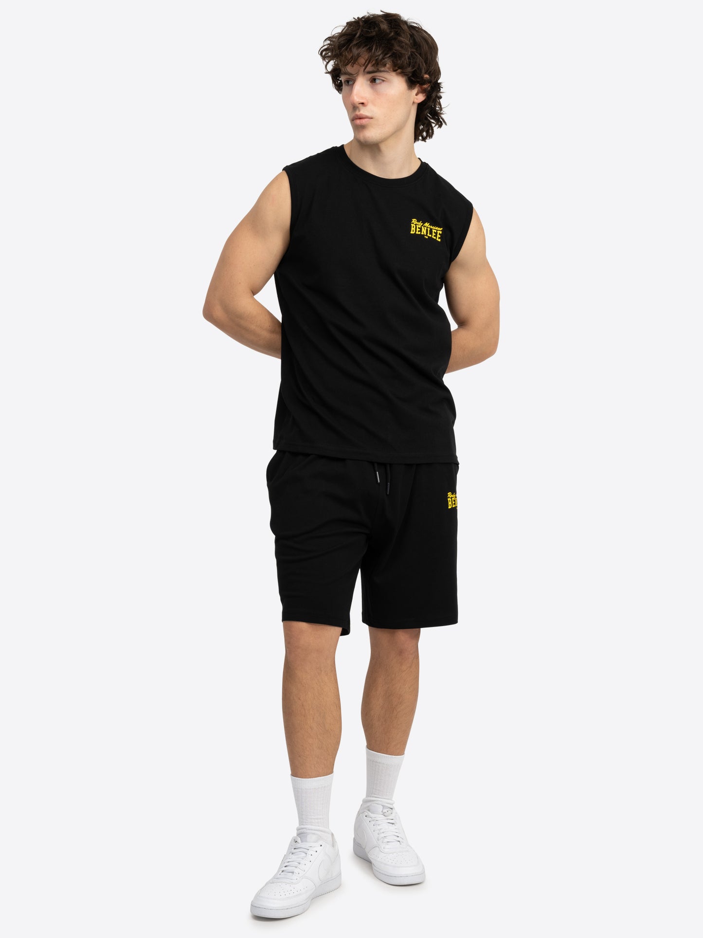BENLEE 190819 Levant Singlet & Shorts Set Schwarz