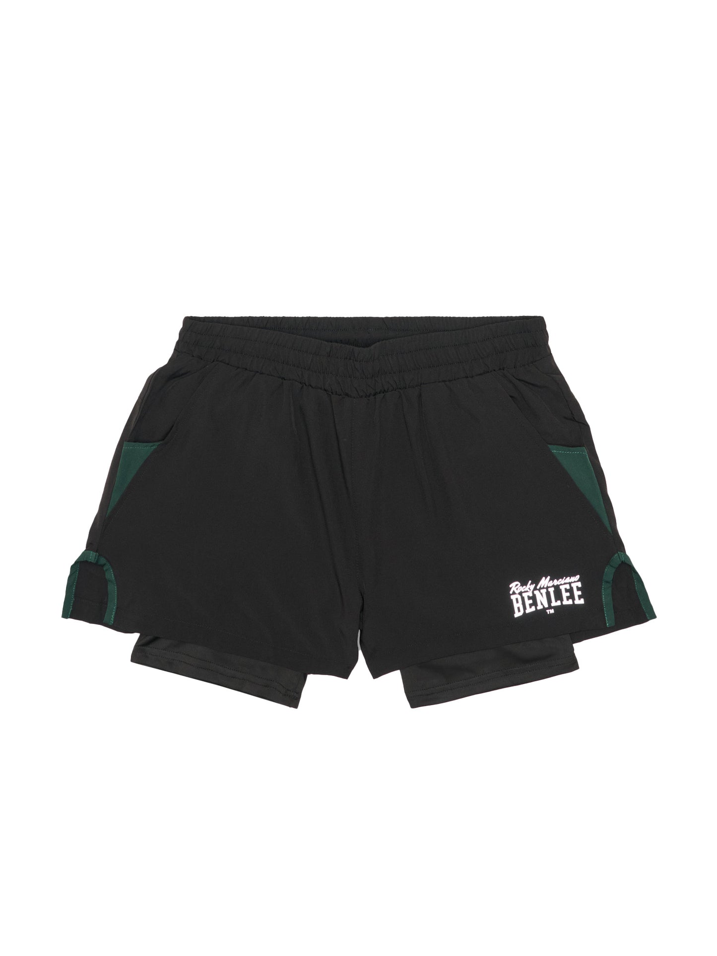 BENLEE Herren Funktionsshorts schwarz, normale Passform