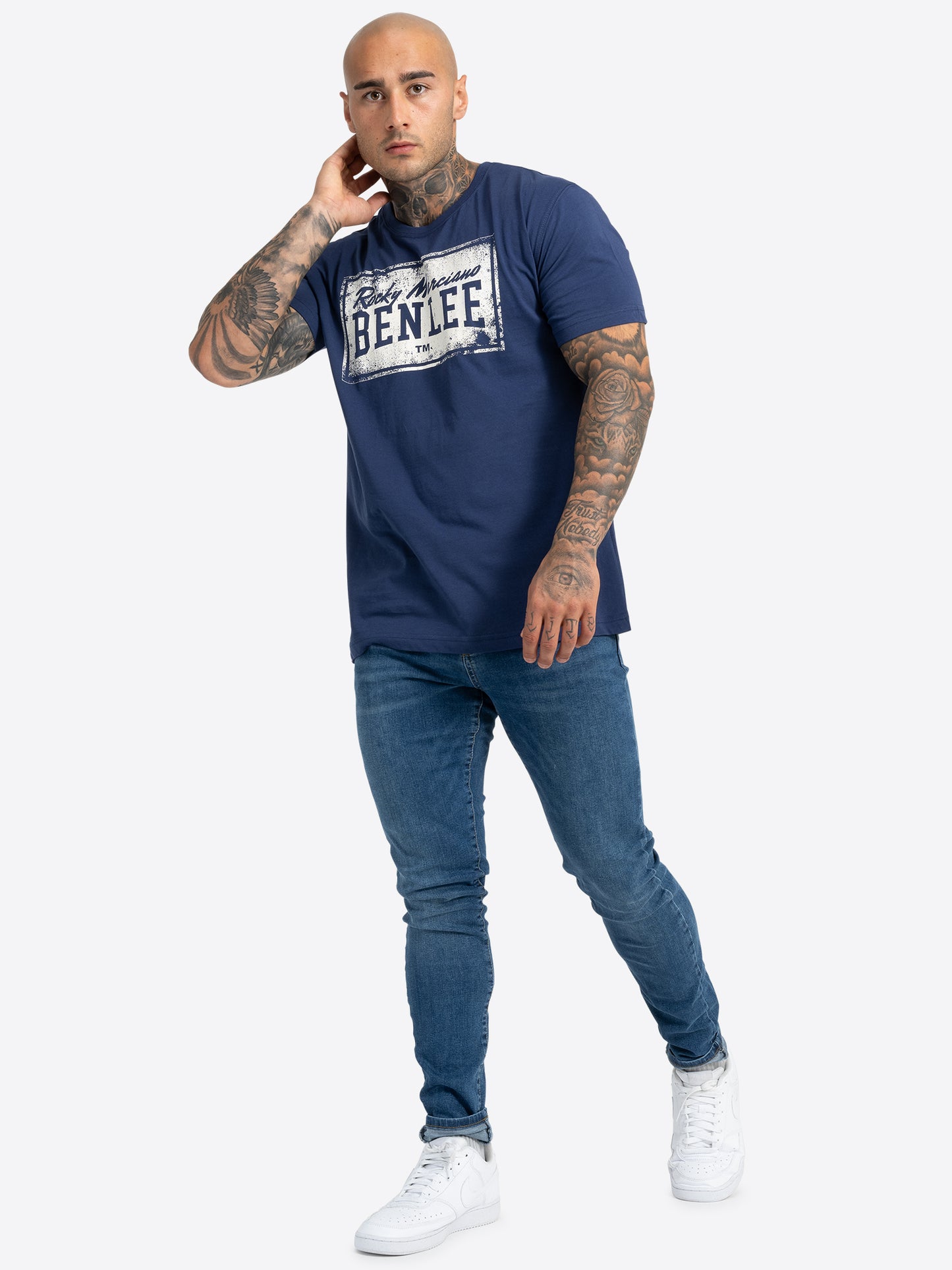 BENLEE 191085 Boxlabel T-Shirt Navy