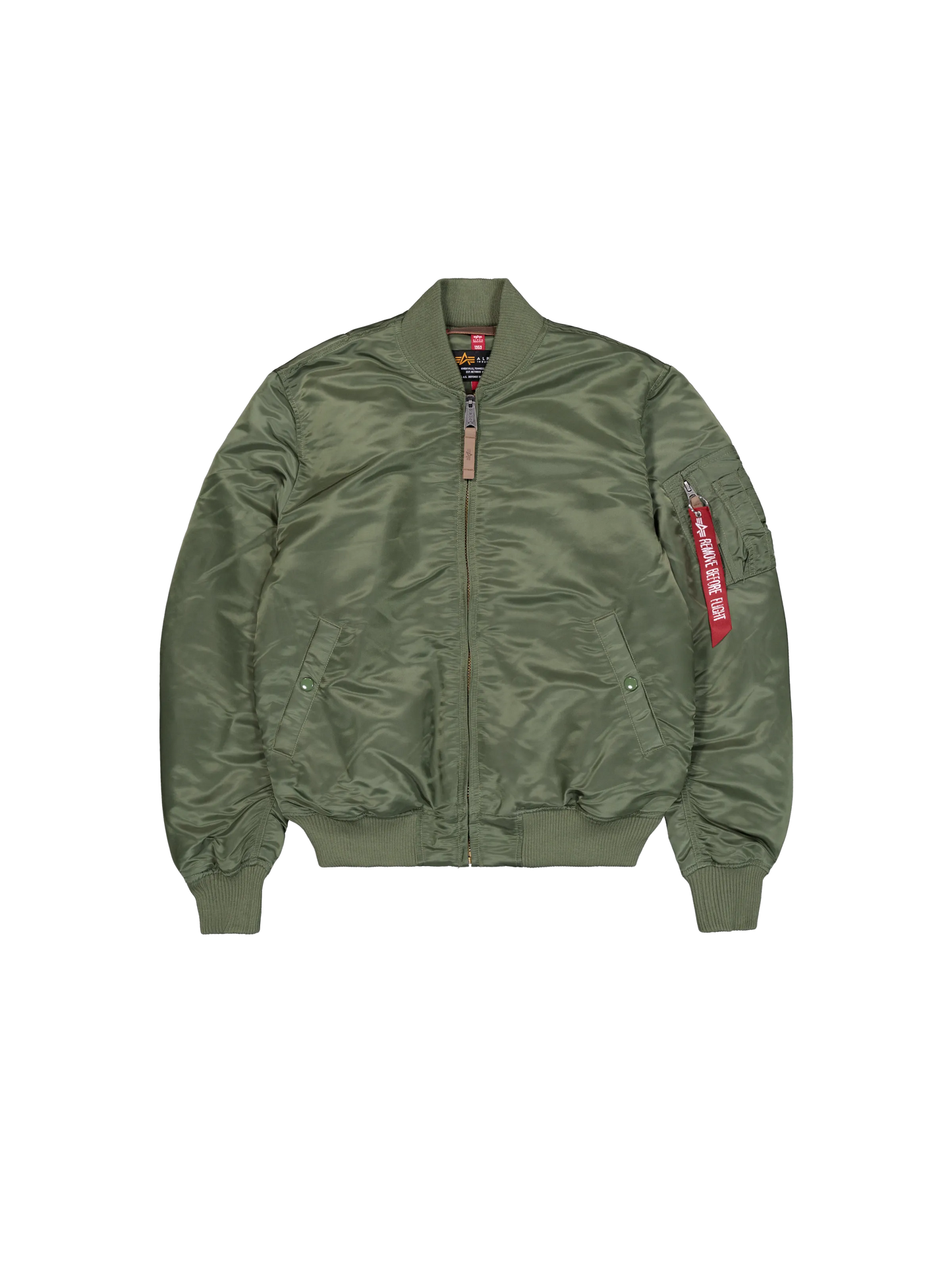 Alpha Industries MA-1 VF 59 Bomberjacke Herren Slim Fit – wasserabweisende Nylonjacke in Schwarz mit Utility Pocket, bluepalm.ch Schweiz