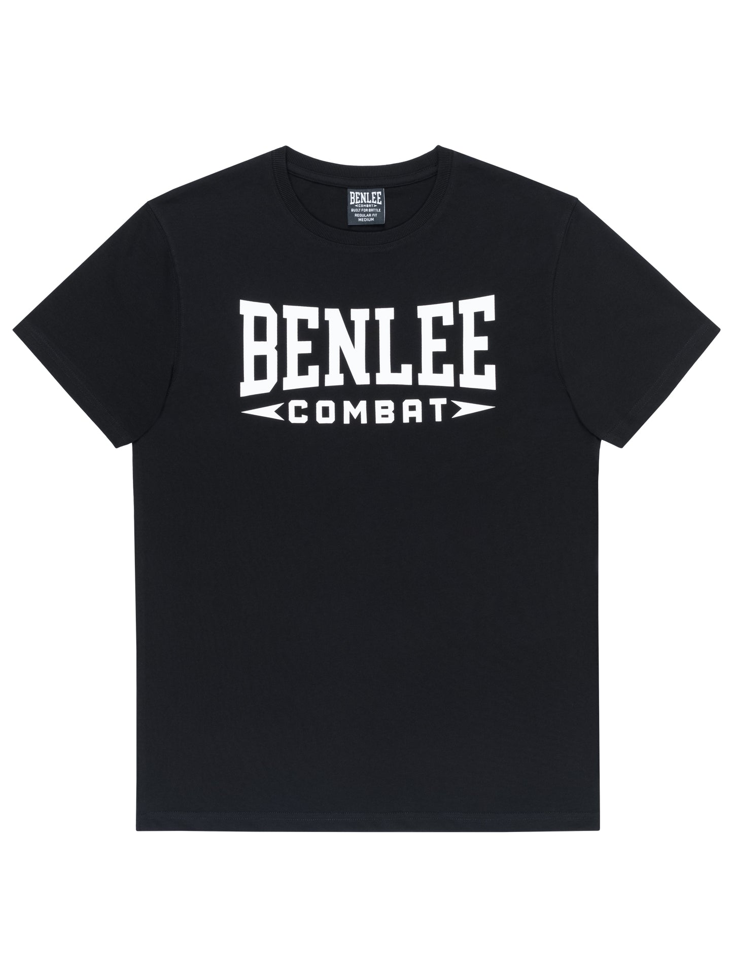 Schwarzes BENLEE Herren T-Shirt mit grossem Logo-Druck auf der Brust.