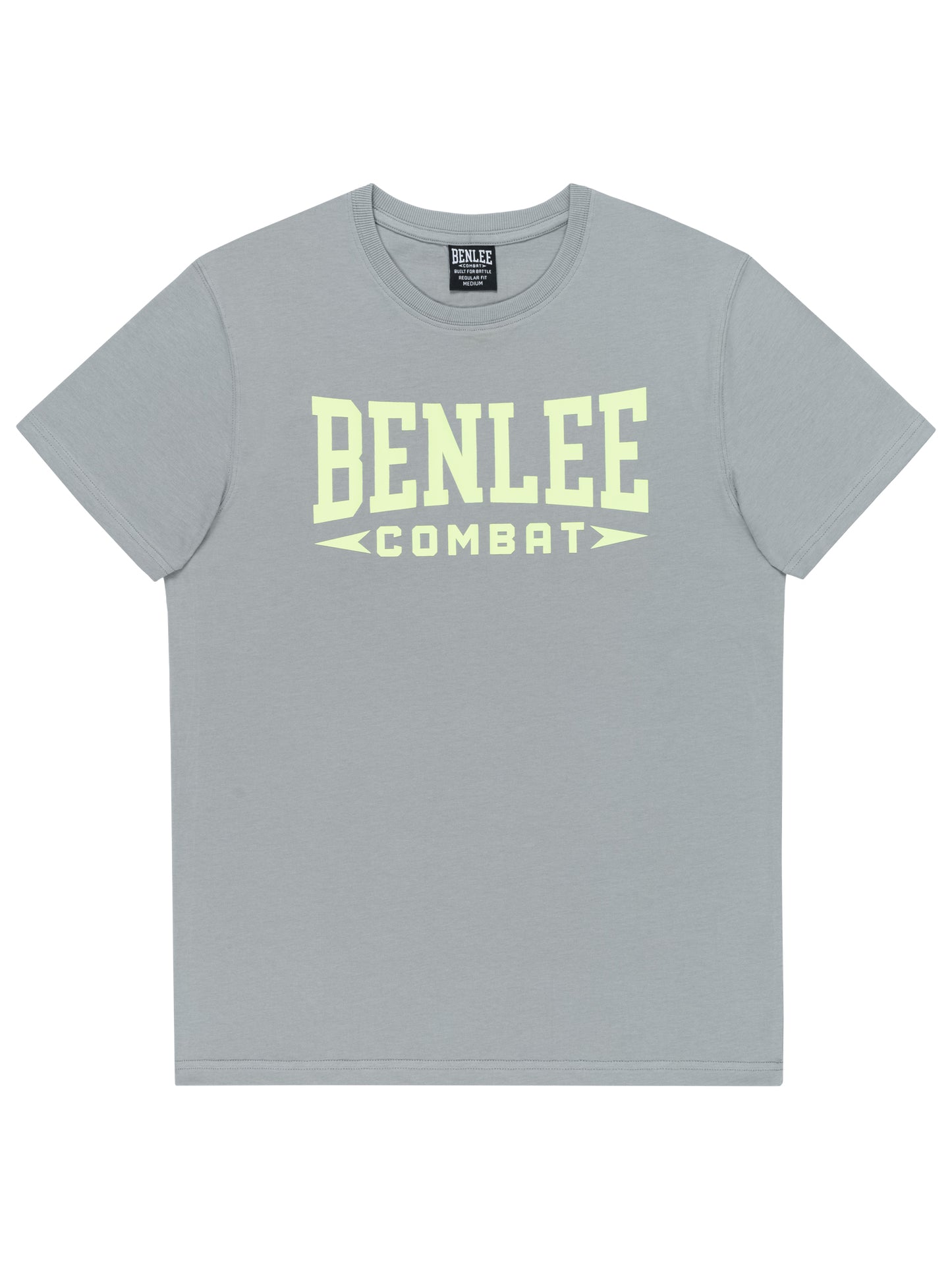 Graues BENLEE Herren T-Shirt mit grossem Logo-Druck in Grün.