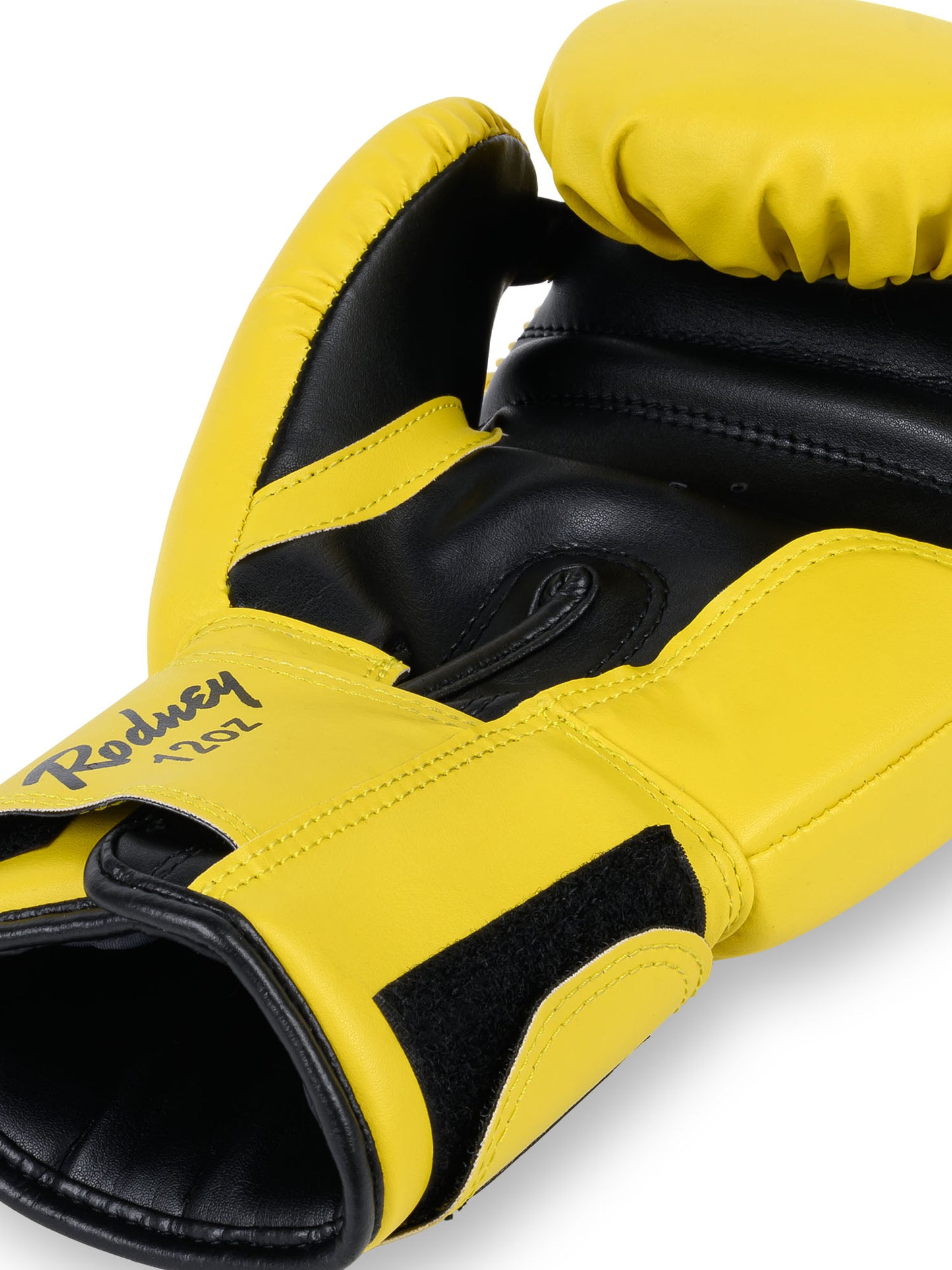 Innenansicht der gelb-schwarzen BENLEE Rodney Handschuhe.