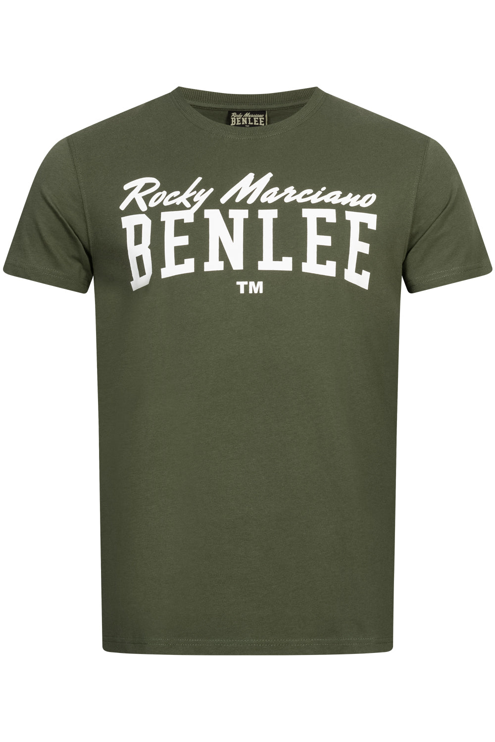 Benlee Herren T-Shirt in Oliv mit grossem Logo-Print.