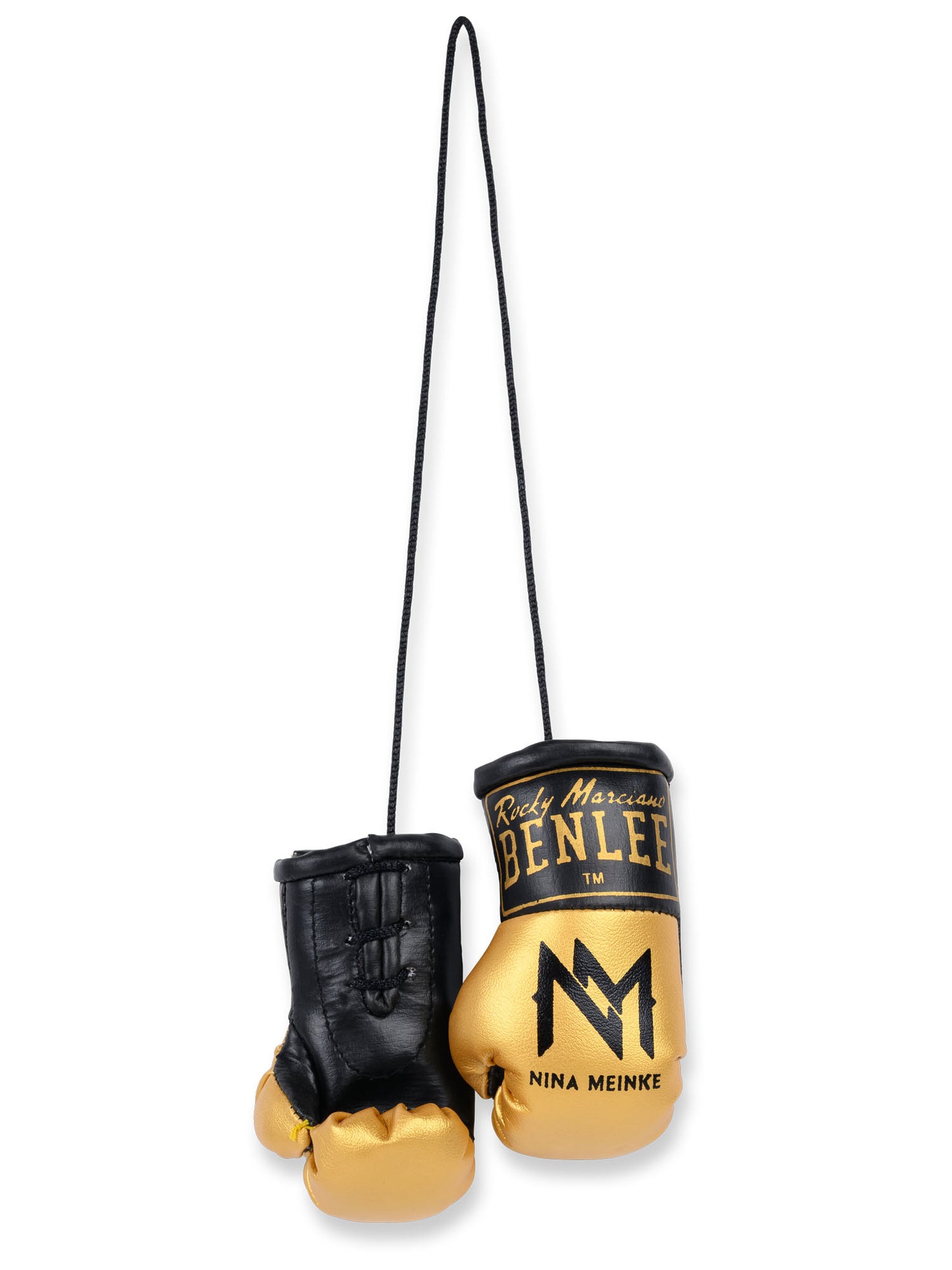 BENLEE Miniatur-Boxhandschuhe Nina Meinke in Schwarz-Gold