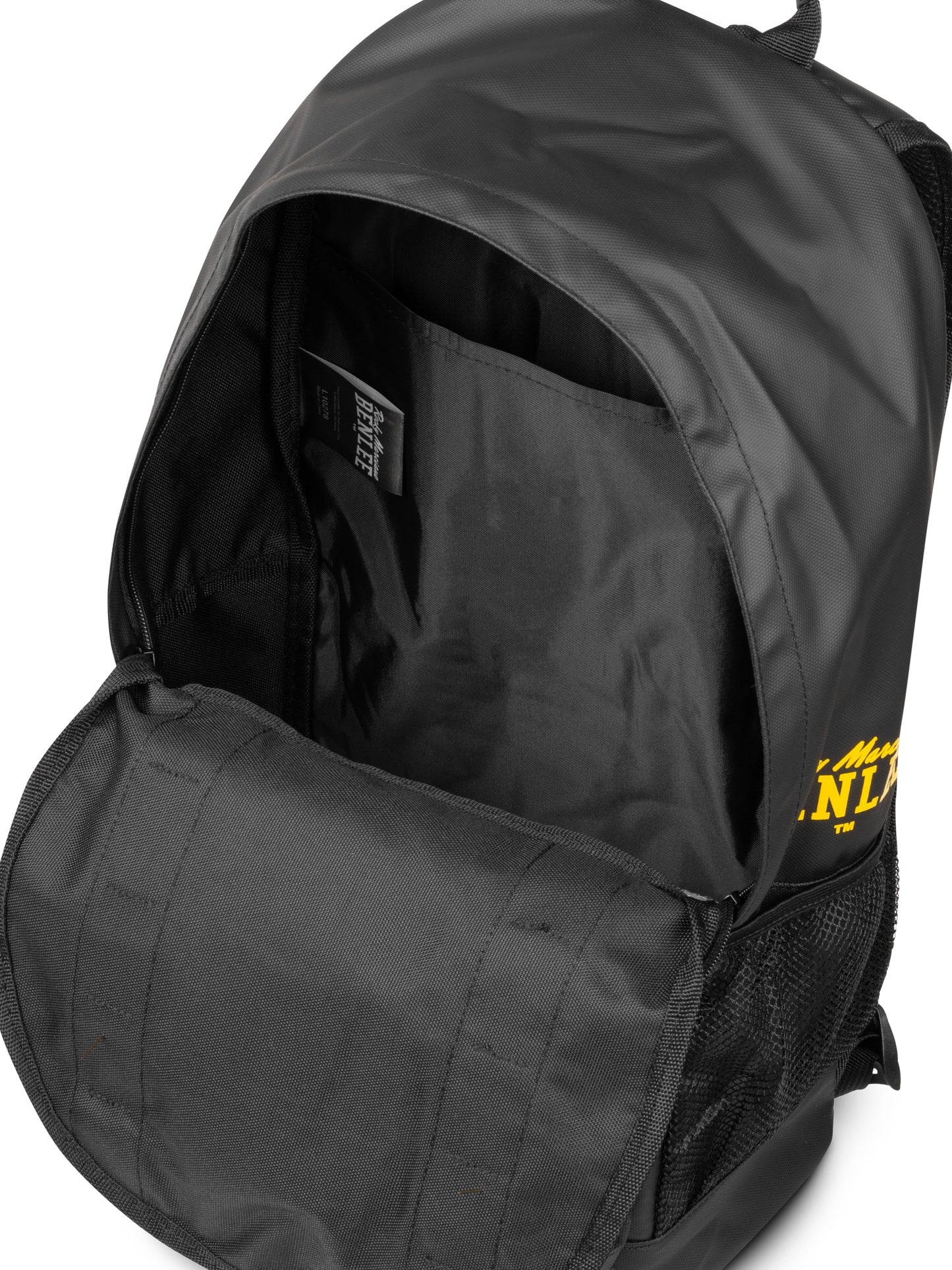 BENLEE Rucksack mit kontrastfarbenem Logo, grossem Hauptfach, Fronttasche mit Reissverschluss, Netz-Seitentaschen und ausziehbarem Bodenfachnetz – ideal für Sport, Freizeit und Training.