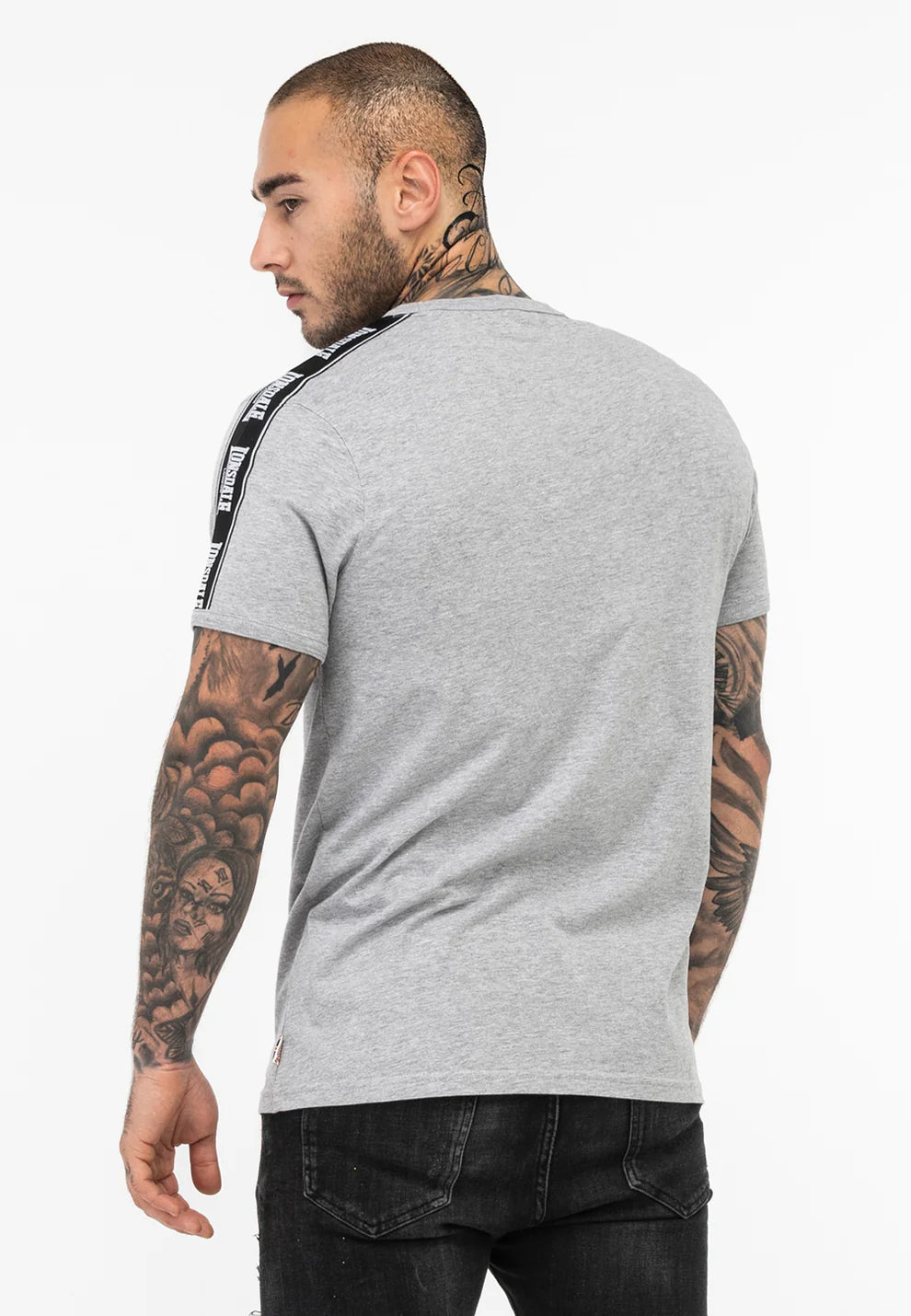 Lonsdale 117534 Stour T-Shirt - Marl Grey