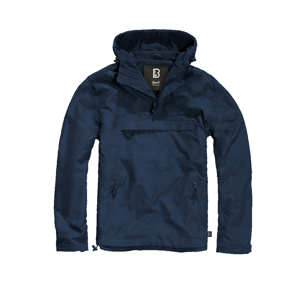 Brandit Windbreaker Navy – warme, wind- und wasserabweisende Outdoor-Jacke mit Fleecefutter
