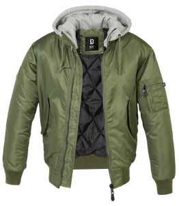 BRANDIT MA1 Hooded Jacket olive/grau