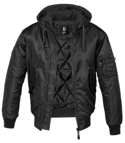 BRANDIT MA1 Hooded Jacket schwarz