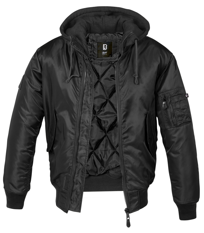 BRANDIT MA1 Hooded Jacket schwarz