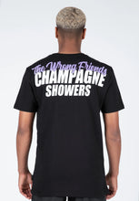 Laden Sie das Bild in den Galerie-Viewer, Wrong Friends Champagne Showers T-Shirt Schwarz
