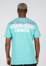 Laden Sie das Bild in den Galerie-Viewer, Wrong Friends Champagne Showers T-Shirt Hellblau
