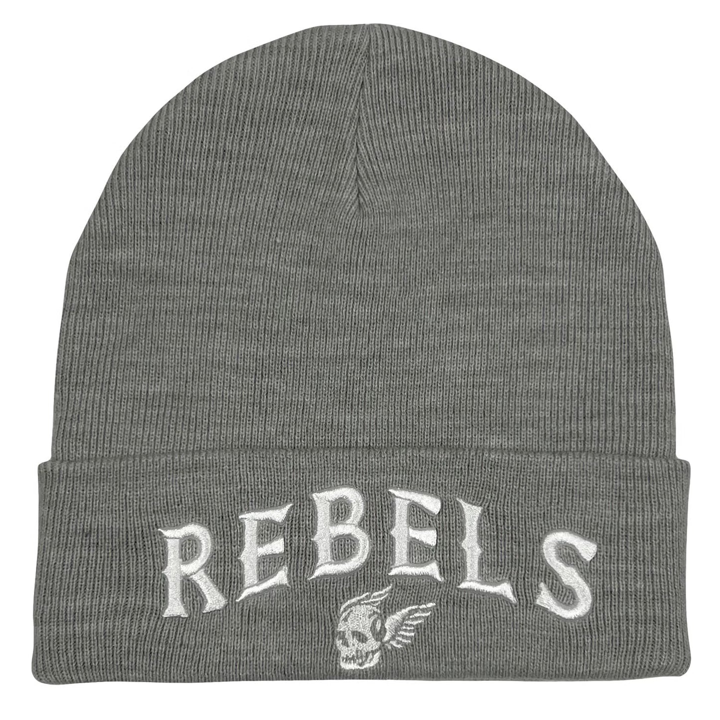 Yakuza Premium Beanie in hellgrau – stylische Mütze in hochwertiger Strickqualität mit Yakuza-Logo, perfekt für Streetwear und kalte Tage