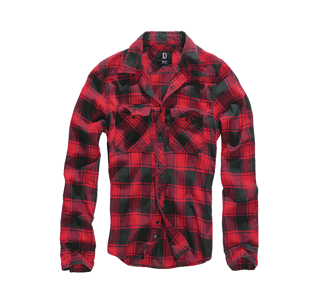 BRANDIT Check Shirt Long Sleeve - red/black