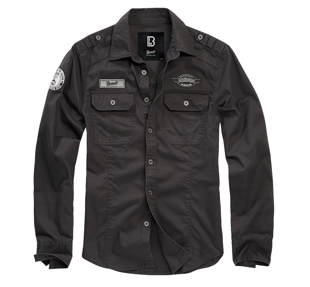 BRANDIT Luis Shirt Long Sleeve - schwarz