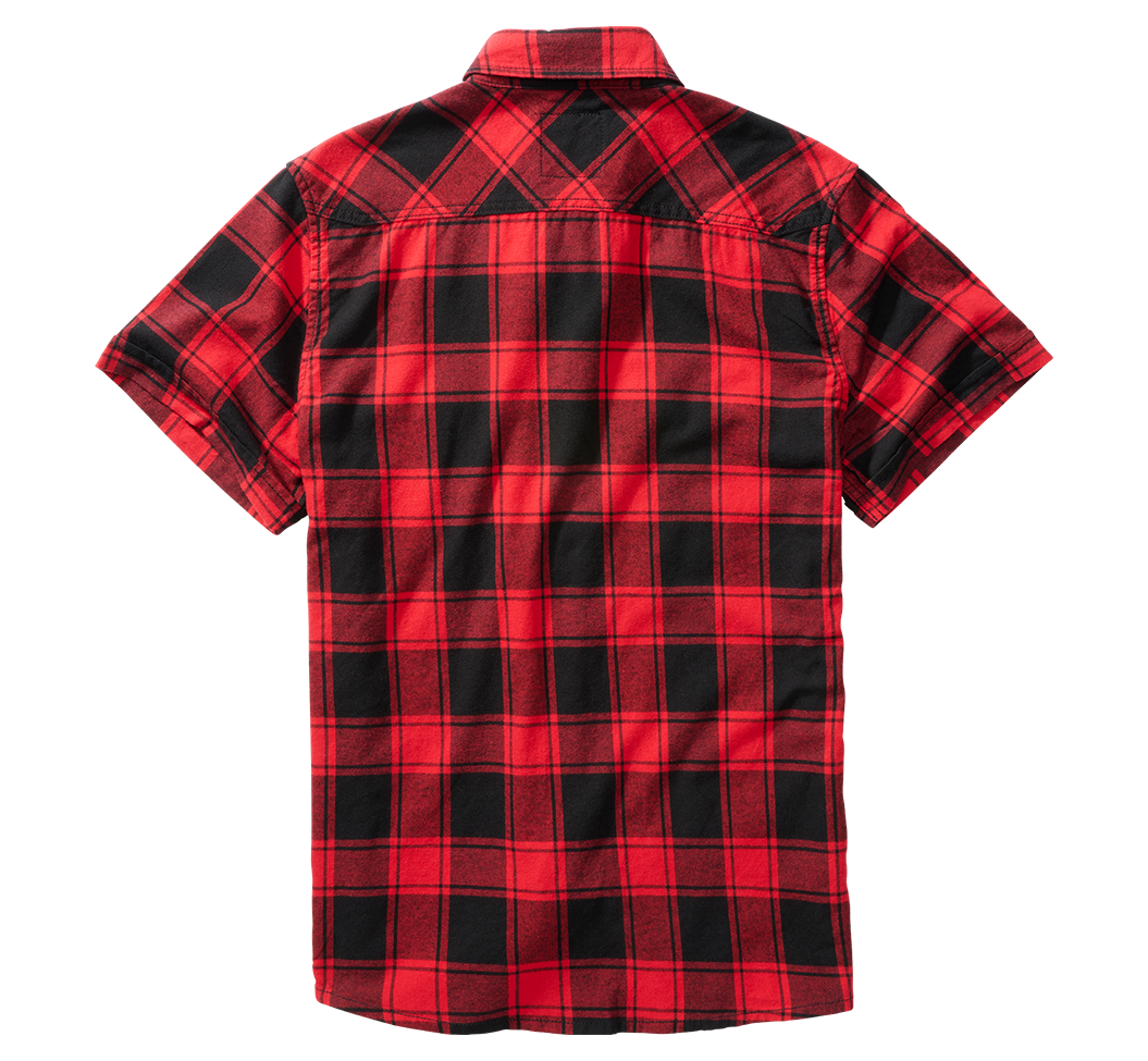 BRANDIT Check Shirt Short Sleeve- Rot/Schwarz