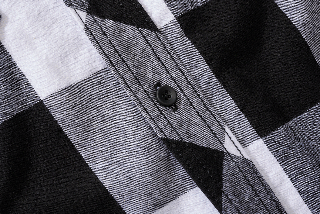 BRANDIT Check Shirt Short Sleeve- Weiss/Schwarz