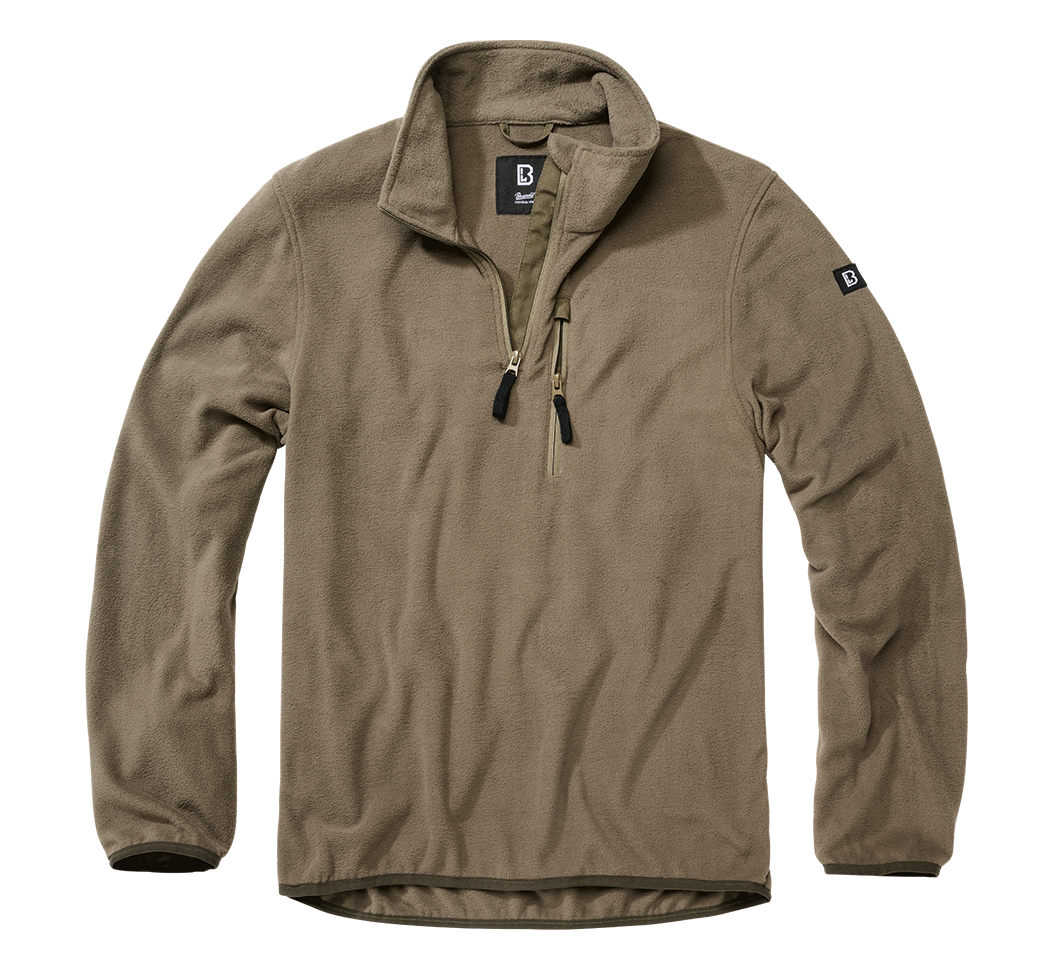BRANDIT Fleece Troyer Pullover Olive