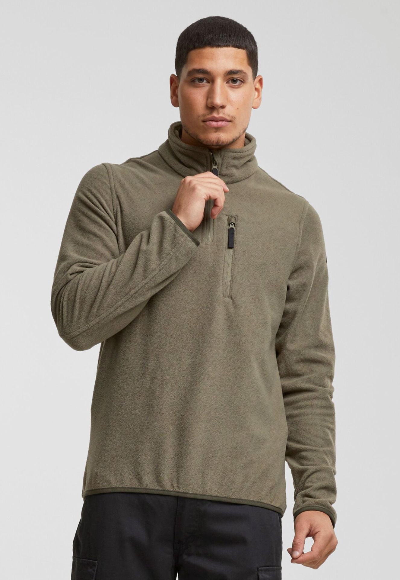 BRANDIT Fleece Troyer Pullover Olive