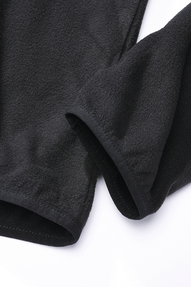BRANDIT Fleece Troyer Pullover Schwarz