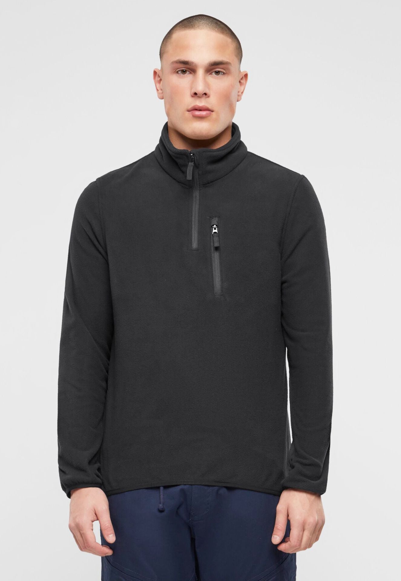 BRANDIT Fleece Troyer Pullover Schwarz
