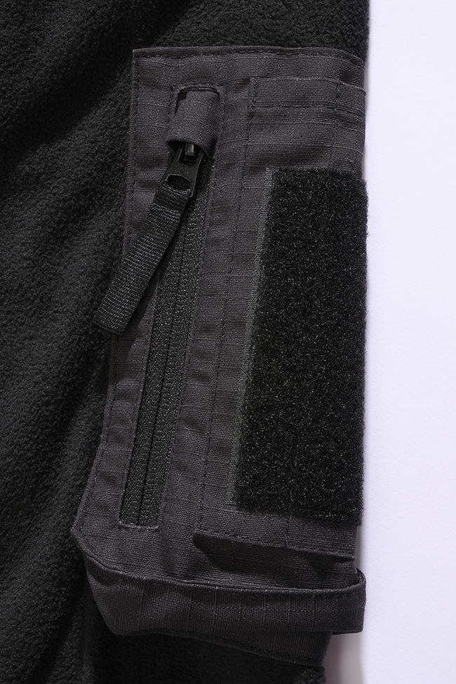BRANDIT Fleece Troyer Ripstop Schwarz