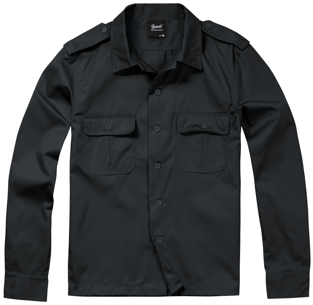 BRANDIT US Shirt Long Sleeve Schwarz