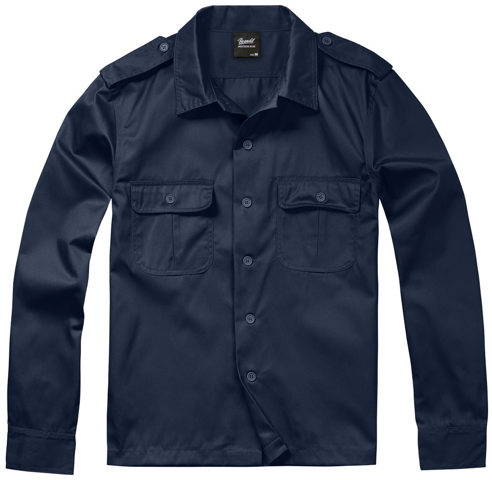 BRANDIT US Shirt Long Sleeve Navy