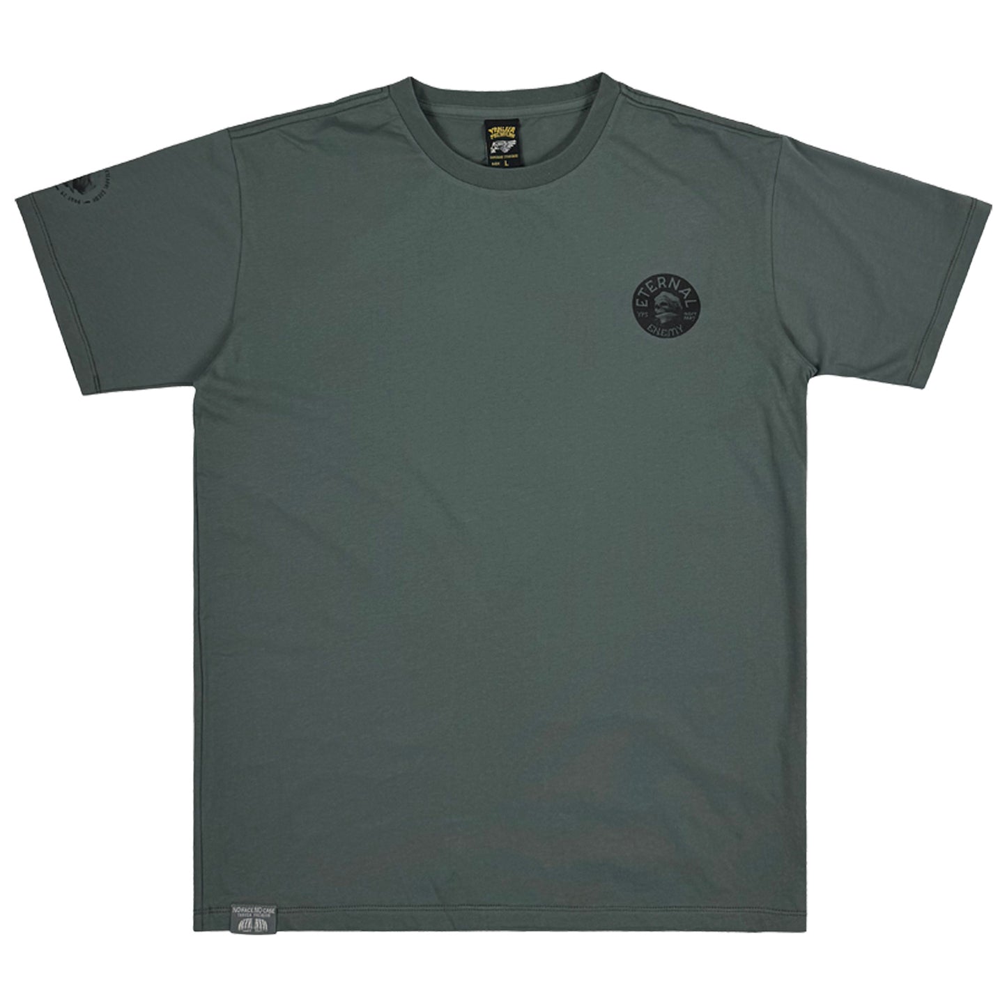 Yakuza Premium T-Shirt in Olivgrau mit kleinem Logo Print auf der Brust