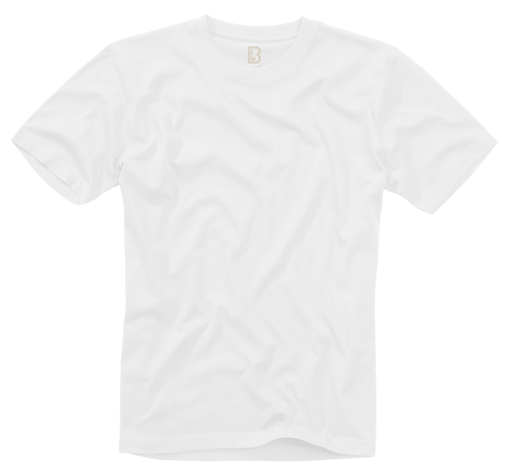 Brandit Herren Basic T-shirt weiss white