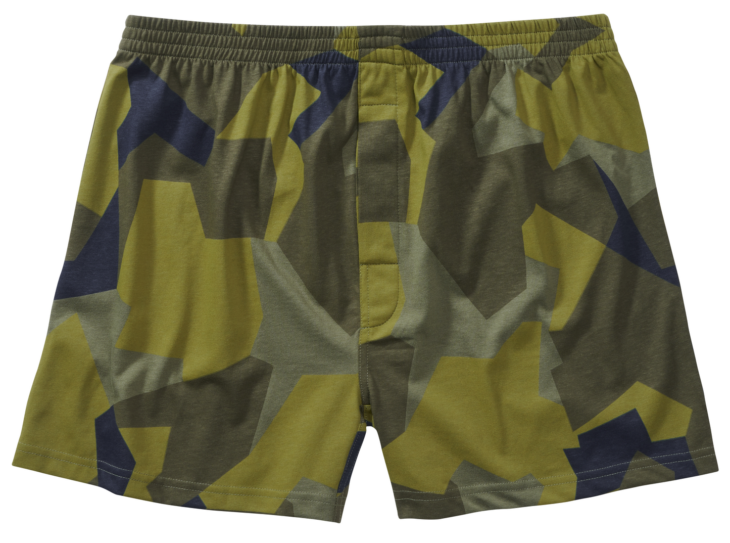 Bequeme Brandit Boxer Shorts in Swedish Camo aus hautfreundlicher Baumwolle mit elastischem Bund