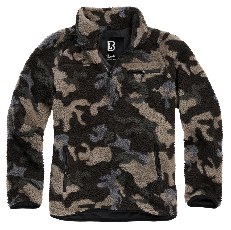 BRANDIT Teddyfleece Troyer Pullover Troyer Darkcamo