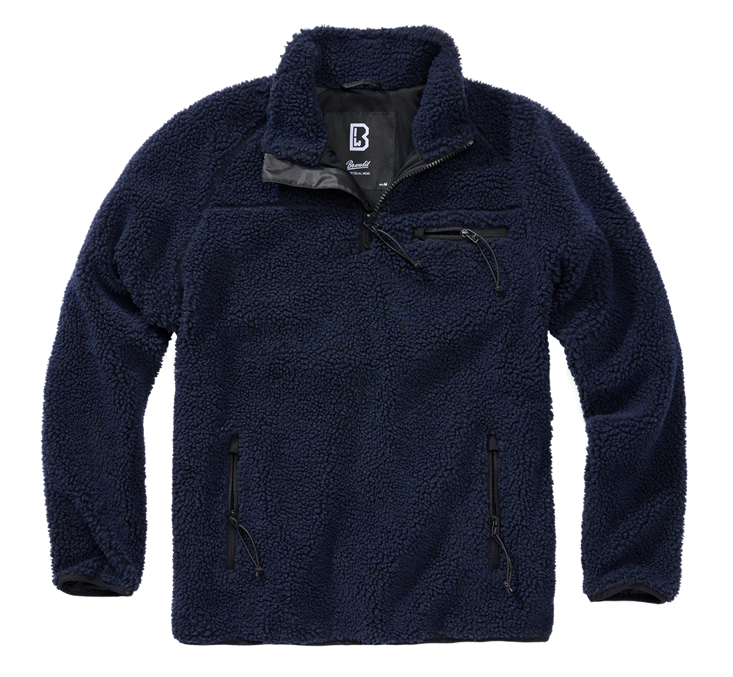 BRANDIT Teddyfleece Troyer Pullover Troyer Navy