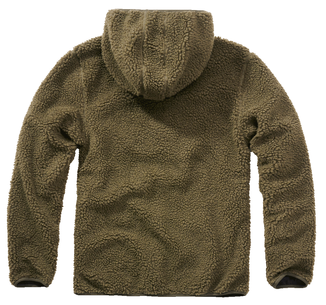 BRANDIT Teddyfleece Worker Pullover Troyer Olive