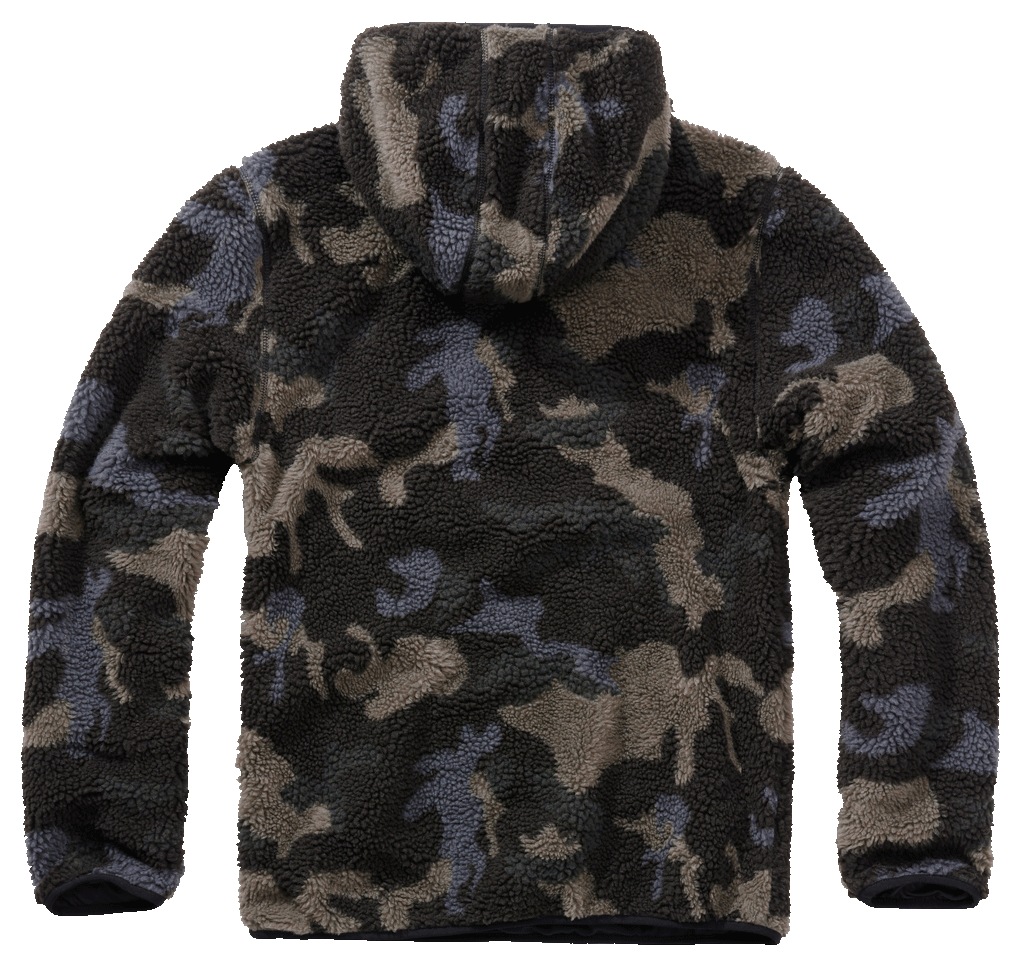 BRANDIT Teddyfleece Worker Pullover Troyer Darkcamo