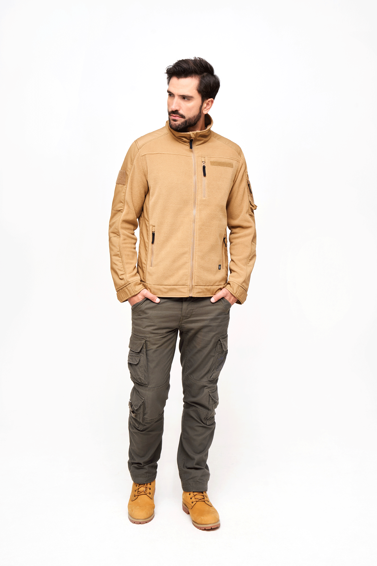 BRANDIT Fleece Ripstop Jacket Camel
