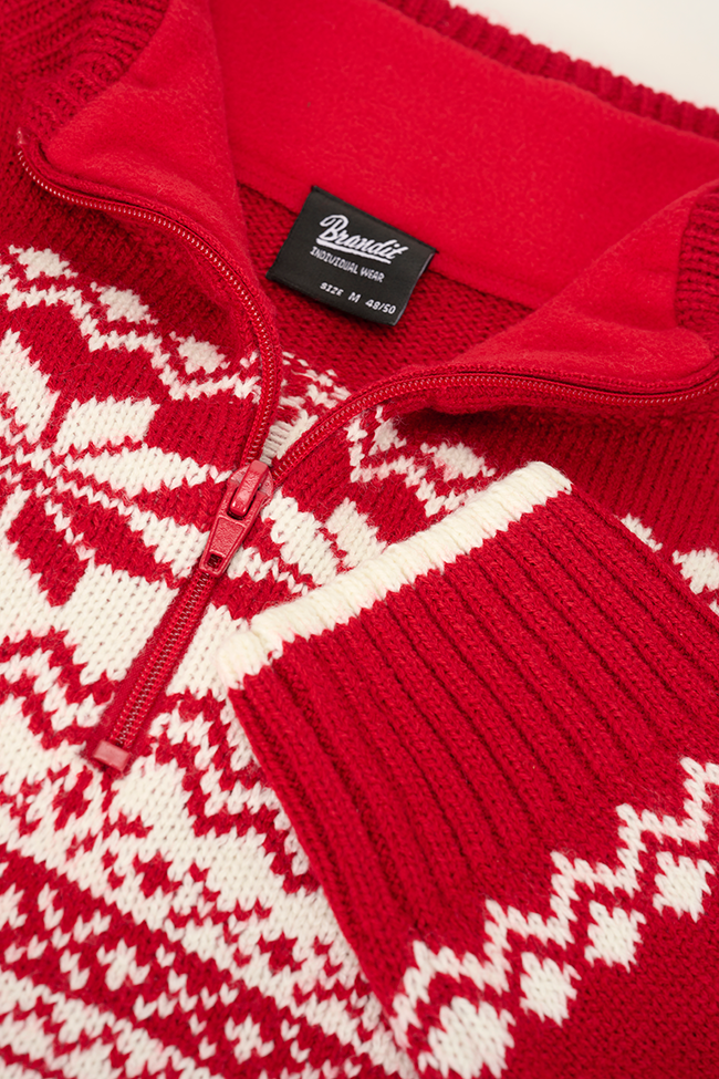 BRANDIT Norvegian Pullover Troyer Rot