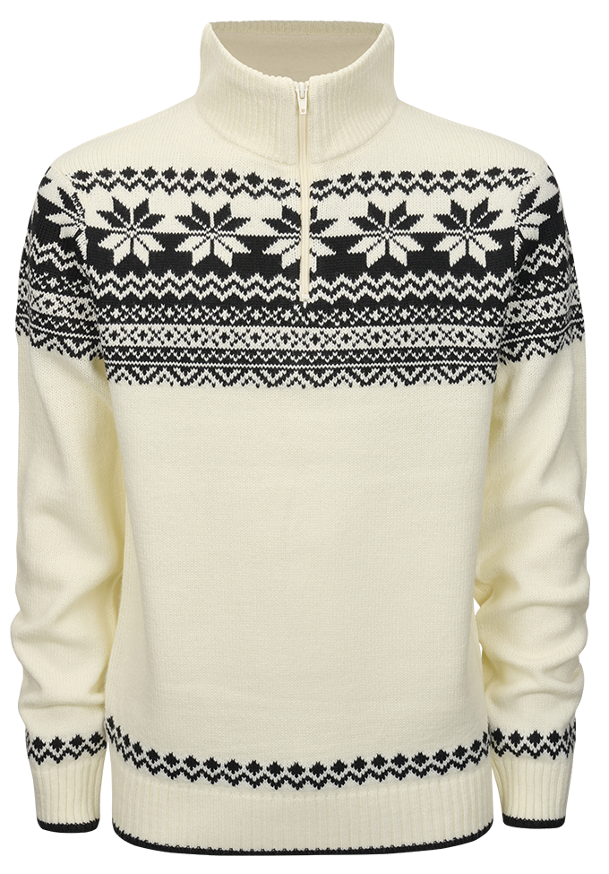 BRANDIT Norvegian Pullover Troyer Weiss