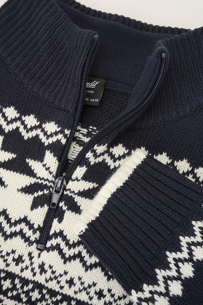 BRANDIT Norvegian Pullover Troyer Navy