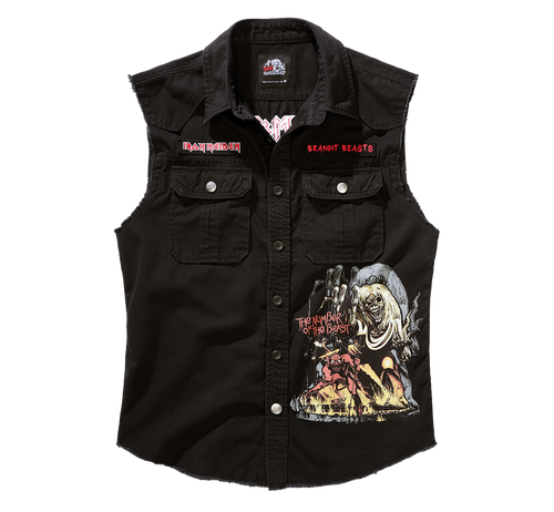 Iron Maiden Vintage Shirt Gilet Sleeveless Notb Schwarz