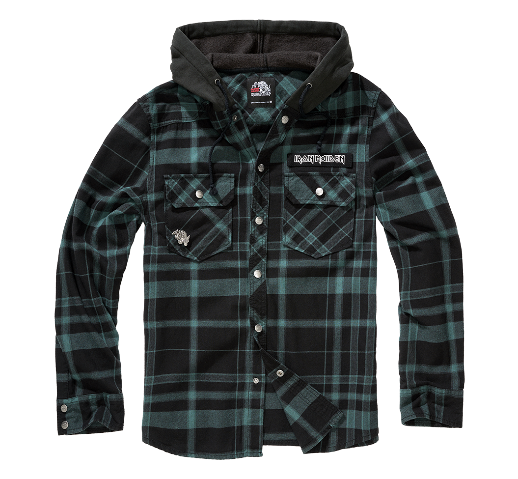 Brandit Iron Maiden Checkshirt Sweathood Eddy