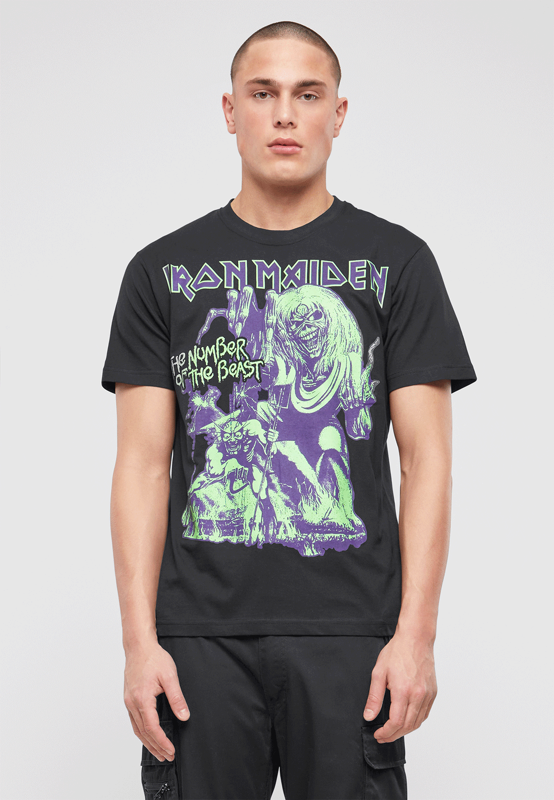 Brandit Iron Maiden T-Shirt Number Of The Beast I Schwarz