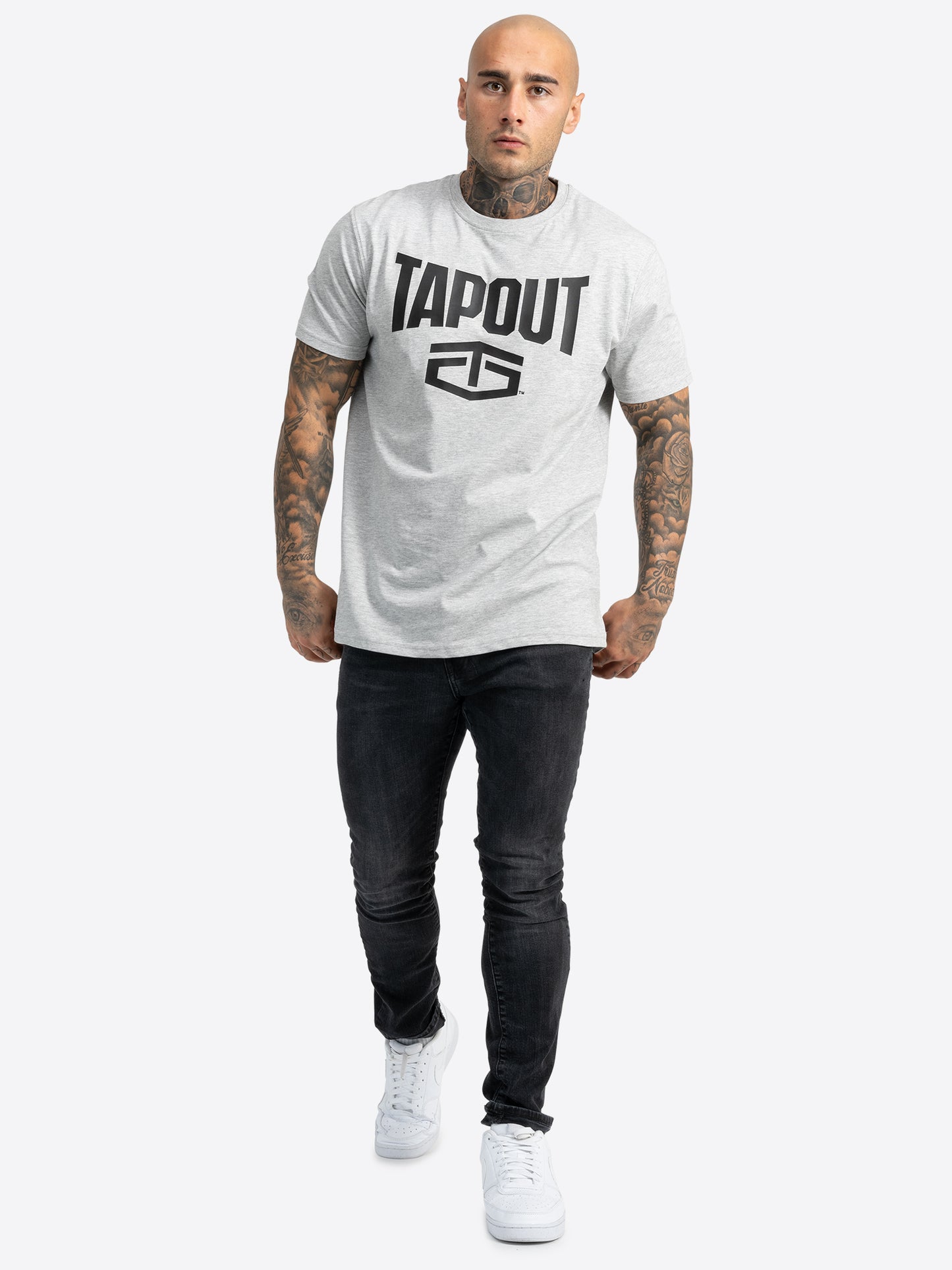 Tapout ACTIVE BASIC TEE 940001 T-Shirt Marl Grey