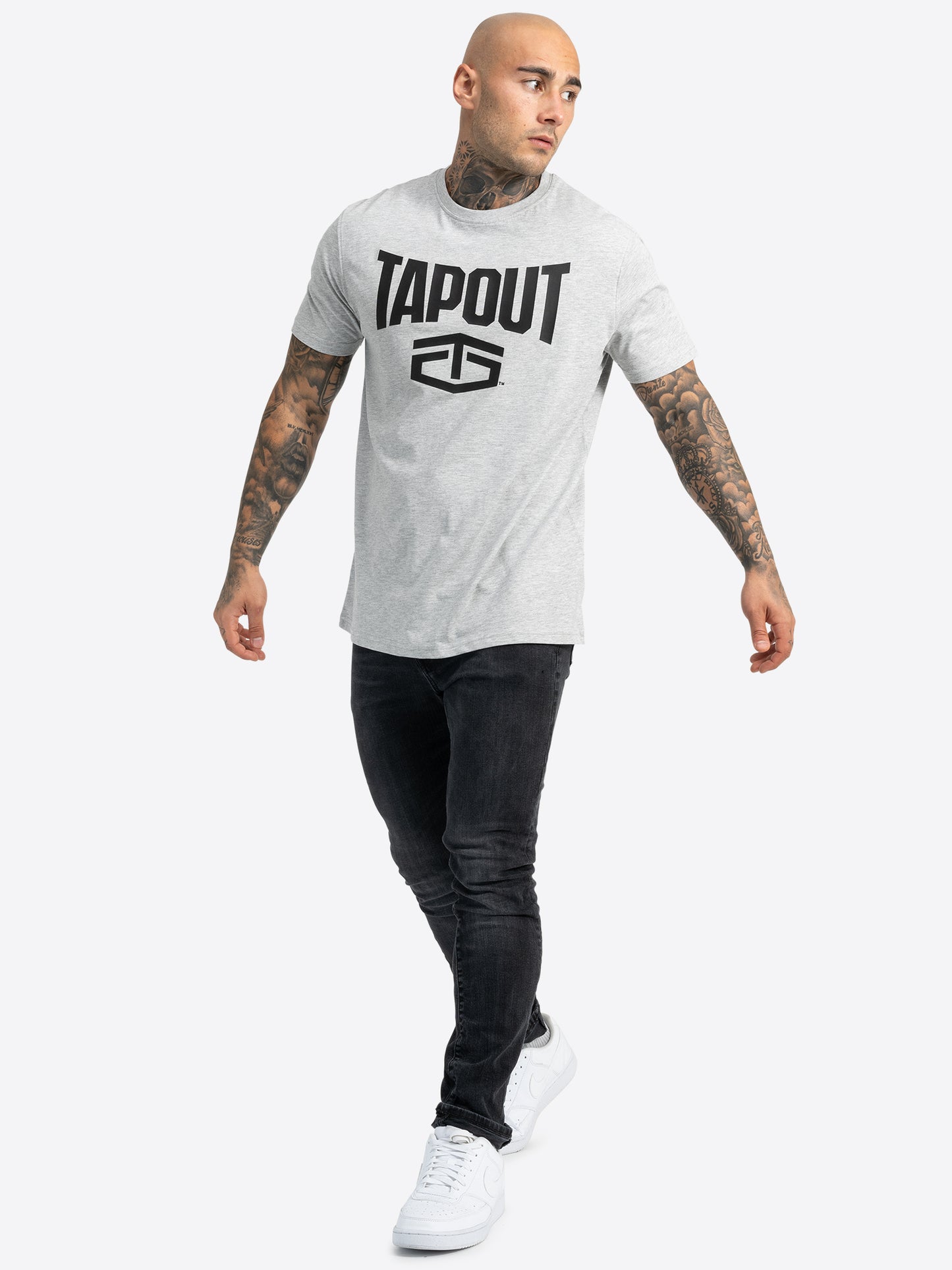 Tapout ACTIVE BASIC TEE 940001 T-Shirt Marl Grey