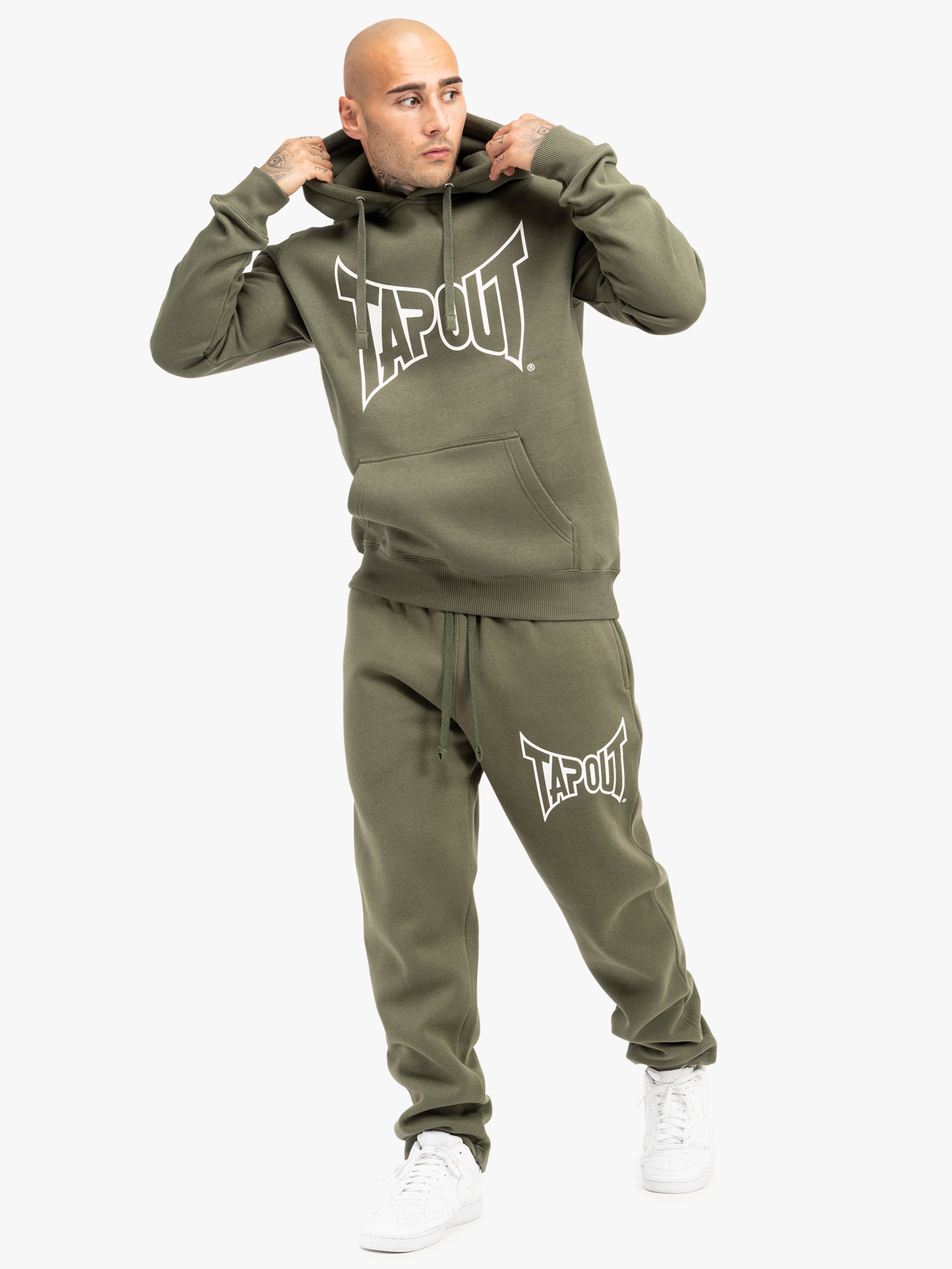 Tapout LIFESTYLE BASIC HOODIE 940006 Kapuzensweatshirt - Olive